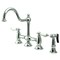 Kingston Brass KS3791PLBS Restoration Bridge Kitchen Faucet W/ Brass Sprayer, Chrome KS3791PLBS - alternate 1